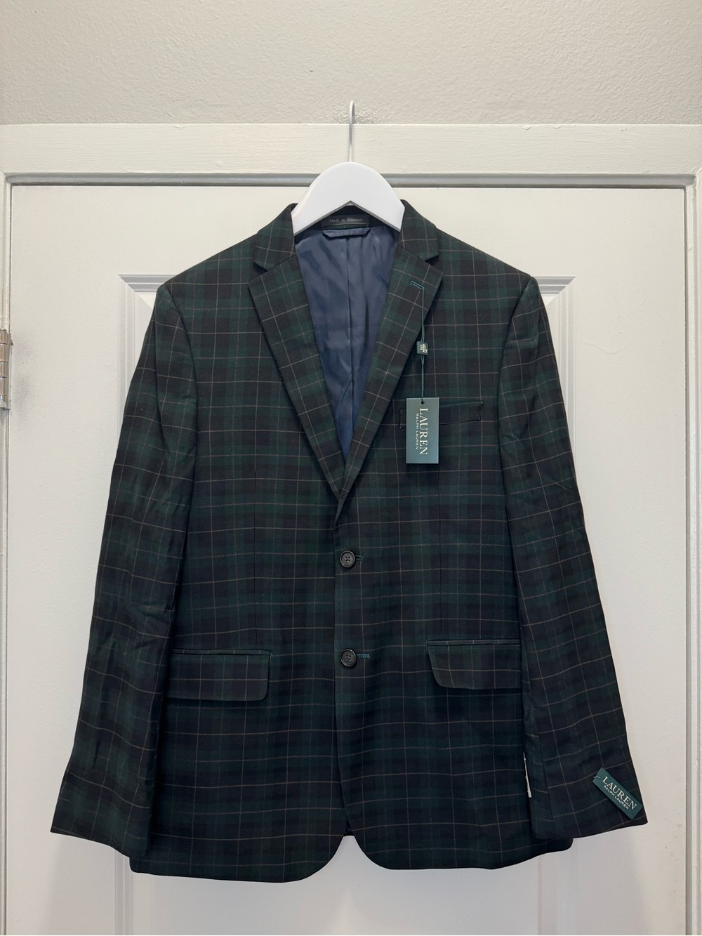 Lauren Ralph Lauren Blazer Green Navy Plaid